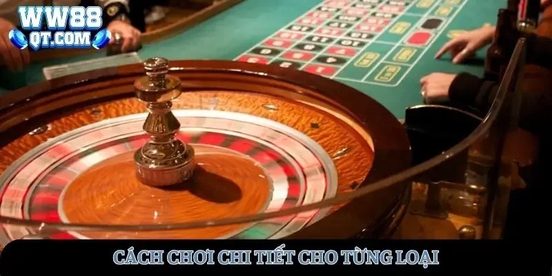 Cách chơi roulette tại WW88 chi tiết cho từng loại