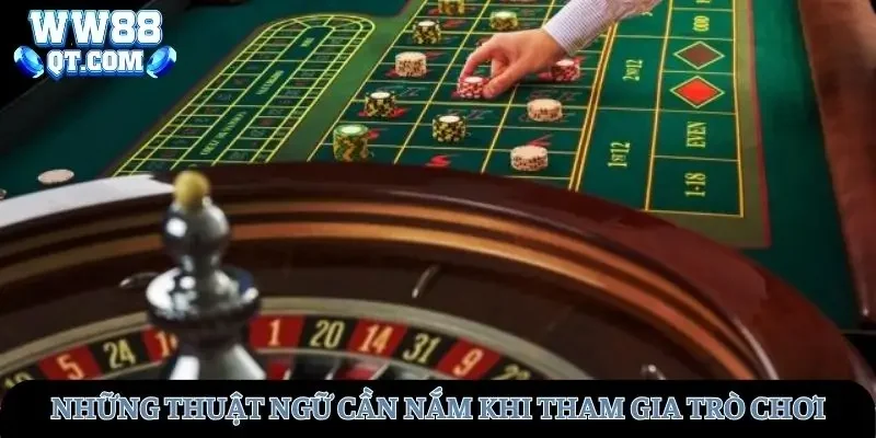 Những thuật ngữ cần nắm khi tham gia trò chơi roulette WW88