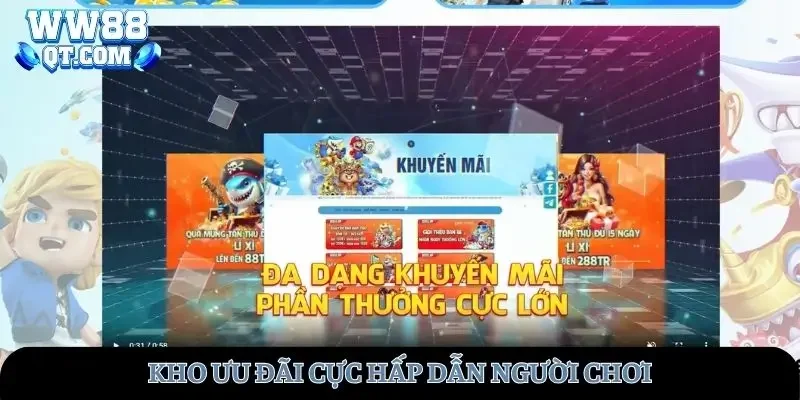 WW88 có kho ưu đãi cực hấp dẫn người chơi